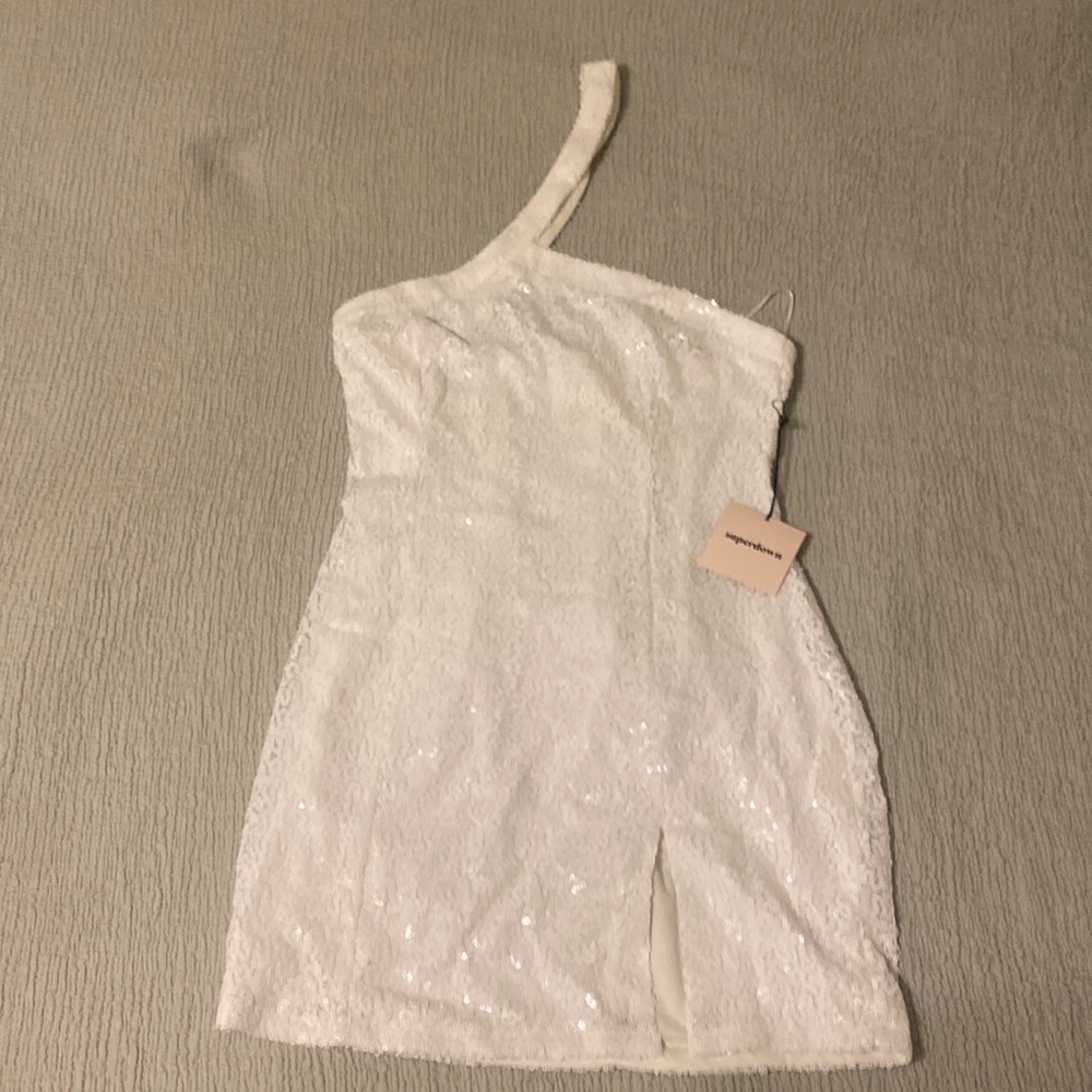 Superdown, white sequin dress, size M